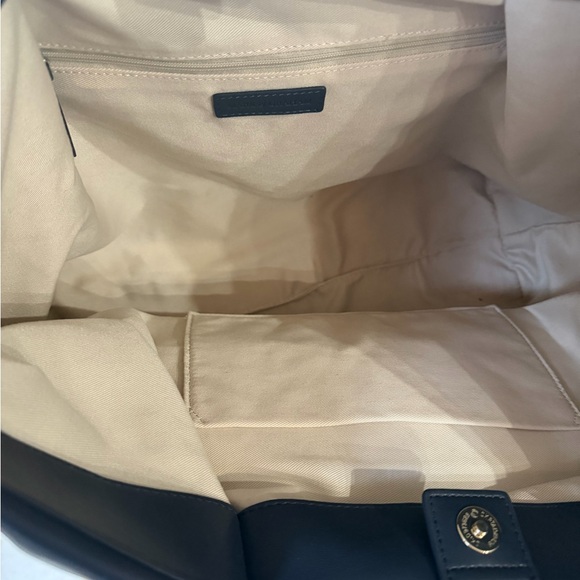 Mark & Graham navy tote with colorful scarf and 2 pouches NWT. - Picture 4 of 5